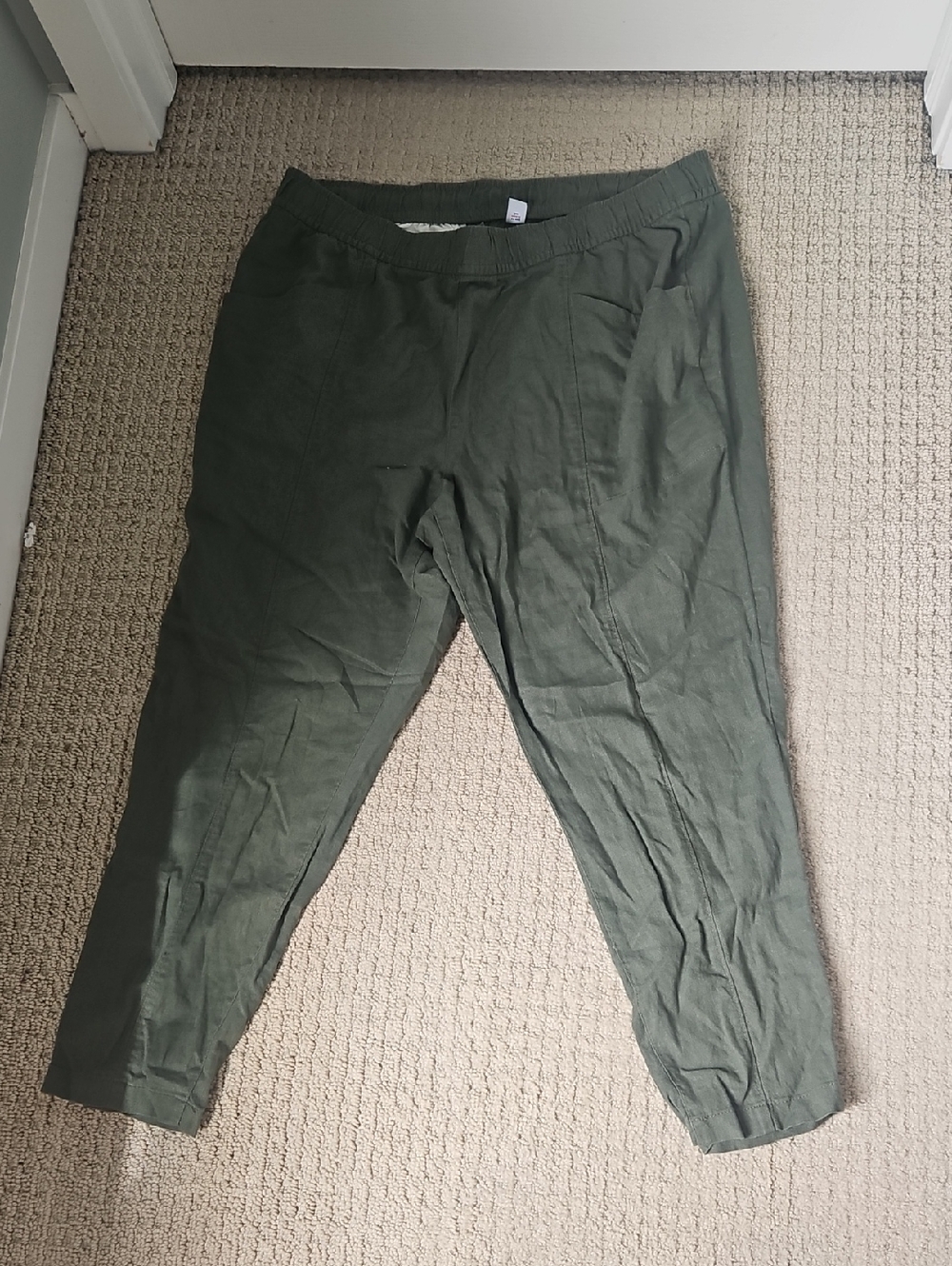 Old Navy Olive Green Linen Pants